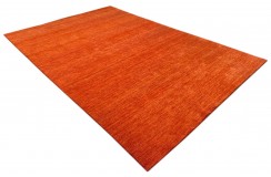 Gładki 100% wełniany dywan Gabbeh Lori pomarańczowy nasycony 70x140cm