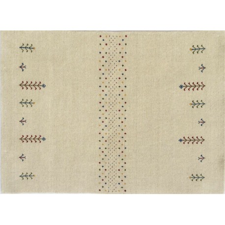 100% wełniany dywan Gabbeh Handloom beżowy 200x300cm 2cm gruby etniczne wzory