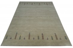 100% wełniany dywan Gabbeh Handloom beżowy 200x300cm 2cm gruby etniczne wzory