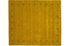 100% wełniany dywan Gabbeh Handloom złoty 200x300cm 2cm gruby etniczne wzory