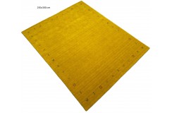 Gładki 100% wełniany dywan Gabbeh Lori złoty etniczne wzory 1,2x1,8m 