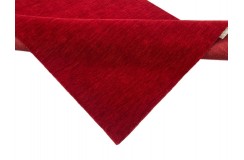 Gładki 100% wełniany dywan Gabbeh Lori czerwony nasycony 2x3m 