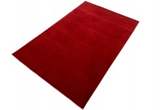 Gładki 100% wełniany dywan Gabbeh Lori czerwony nasycony 2x3m 