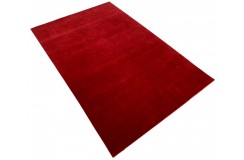 Gładki 100% wełniany dywan Gabbeh Lori czerwony nasycony 2x3m 