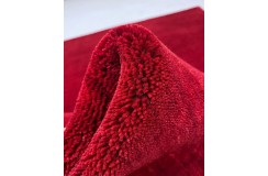 Gładki 100% wełniany dywan Gabbeh Lori czerwony nasycony 2x3m 
