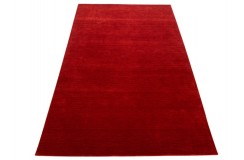 Gładki 100% wełniany dywan Gabbeh Lori czerwony nasycony 2x3m 