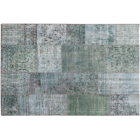 Dywan Kilim Retro Vintage Patchwork, zielony 170x230cm New Vintage Brinker Carpets