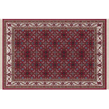 100% Wełniany ręcznie tkany dywan Heritage Crimson 244 red Indo - Herati z Indii 250x350cm orientalny bordowy