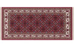 100% Wełniany ręcznie tkany dywan Heritage Crimson 244 red Indo - Herati z Indii chodnik 80x300cm orientalny bordowy