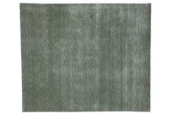 Gładki 100% wełniany dywan Gabbeh Handloom zielony 200x300cm gładki