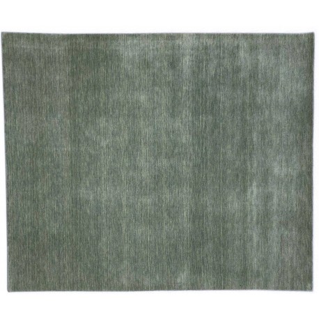 Gładki 100% wełniany dywan Gabbeh Handloom zielony 200x300cm gładki