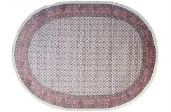 100% Wełniany owalny ręcznie tkany dywan Indo - Herati premium z Indii 300x400cm orientalny beżowy wart 34 000zł