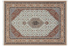 100% Wełniany ręcznie tkany dywan Royal Bijar Elegance Rug 256 cream Indo - Bidjar z Indii chodnik 80x300cm orientalny brązowy