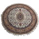 100% Wełniany ręcznie tkany dywan Royal Bijar Elegance Rug 256 cream Indo - Bidjar z Indii okrągły 150x150cm orientalny brązowy