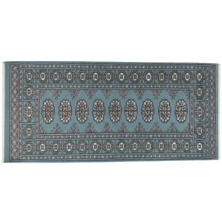 Chodnik Buchara dywan ręcznie tkany z Pakistanu 100% wełna szary ok 60x180cm