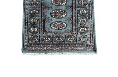 Oryginalny dywan Buchara z Pakistanu 100% wełna 60x180cm szary