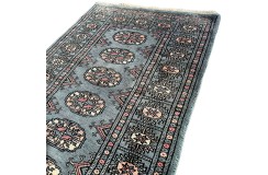 Oryginalny dywan Buchara z Pakistanu 100% wełna 60x180cm szary