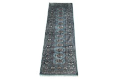 Oryginalny dywan Buchara z Pakistanu 100% wełna 60x180cm szary