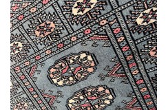 Oryginalny dywan Buchara z Pakistanu 100% wełna 60x180cm szary