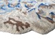 Niereguralny okrągły dywan Colorful Blossom Rug BR-22 blue, 100% wełna, ręcznie wykonany