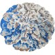 Niereguralny okrągły dywan Colorful Blossom Rug BR-22 blue, 100% wełna, ręcznie wykonany