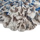 Niereguralny okrągły dywan Colorful Blossom Rug BR-22 blue, 100% wełna, ręcznie wykonany