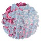 Niereguralny okrągły dywan Colorful Blossom Rug BR-22 blue, 100% wełna, ręcznie wykonany