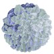 Niereguralny okrągły dywan Colorful Blossom Rug BR-22 blue, 100% wełna, ręcznie wykonany