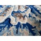 Niereguralny okrągły dywan Colorful Blossom Rug BR-22 blue, 100% wełna, ręcznie wykonany