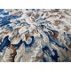 Niereguralny okrągły dywan Colorful Blossom Rug BR-22 blue, 100% wełna, ręcznie wykonany