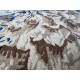 Niereguralny okrągły dywan Colorful Blossom Rug BR-22 blue, 100% wełna, ręcznie wykonany