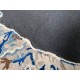 Niereguralny okrągły dywan Colorful Blossom Rug BR-22 blue, 100% wełna, ręcznie wykonany