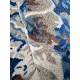 Niereguralny okrągły dywan Colorful Blossom Rug BR-22 blue, 100% wełna, ręcznie wykonany