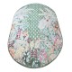 Designerski owalny dywan Optimistic Jungle Whisper JW-023 green, 100% wełna, ręcznie taftowany, gruby
