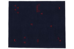 Fioletowy gruby dywan gabbeh 170x240cm wełna argentyńska piękny wzór