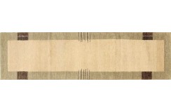 Beżowy chodnik prosty gruby dywan gabbeh 80x300cm wełna argentyńska
