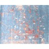 Ekskluzywny dywan jedwabny z Nepalu deseń abstrakcyjny vintage 250x310cm luksus jedwab z bananowca i wełna multikolor