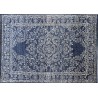 Ręcznie tkany dywan Modern z Indii 100% wełna 170x240cm wzór abstrakcyjny arabeska vintage niebieski
