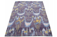 Ciepły dywan indyjski 100% wełna owcza nowoczesny wzór 170x240cm
