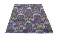 Ciepły dywan indyjski 100% wełna owcza nowoczesny wzór 170x240cm