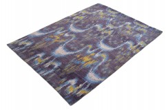 Ciepły dywan indyjski 100% wełna owcza nowoczesny wzór 170x240cm
