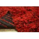 Niepowtarzalny tani ręcznie tkany dywan shaggy 165x235cm wełna filcowana + poliester Indie czerwony