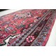 Klasyczny czerwony chodnik Hamadan z kwiatowym perskim wzorem, podszyty skórą, CERTYFIKAT 79x279cm