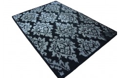 Czarny dywan z designerskim wzorem 160x230 100% wełny The Rug Republic