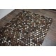 Cudowny dywan Patchwork z brązowej skóry bydlęcej 160x230 Ava Handfab