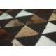 Cudowny dywan Patchwork z brązowej skóry bydlęcej 160x230 Ava Handfab