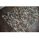 Skórzane łatki piękny dywan Patchwork wielokolorowy 160x230