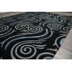 Czarny z aplikacjami z lurexu i jedwabiu Piękny nowoczesny dywan 160x230