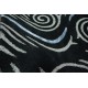 Czarny z aplikacjami z lurexu i jedwabiu Piękny nowoczesny dywan 160x230