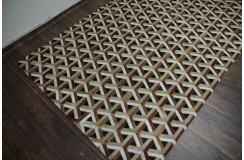 Skórzany dywan Ava Handfab 160x230cm z aplikacjami ze skóry